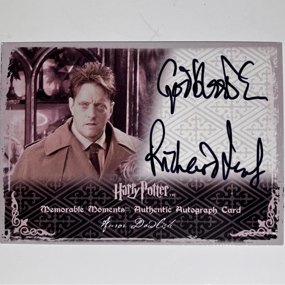 HARRY POTTER Signed Trading Card / RICHARD LEAF As ‘Auror Dawlish’ / 2009 Artbox